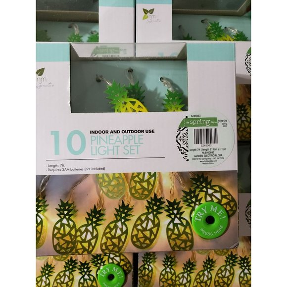 Garden Electric Aloha‎ Pineapple Light Set Outdoor Tropical Lot of 5 - Picture 10 of 11